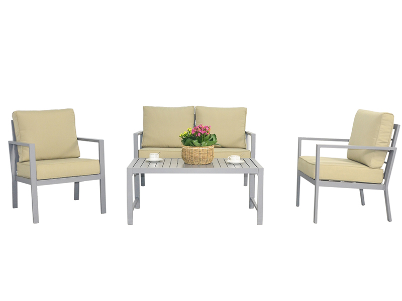 rasklopivi aluminijski trosjed, KD garnitura za sjedenje, vrtni namještaj