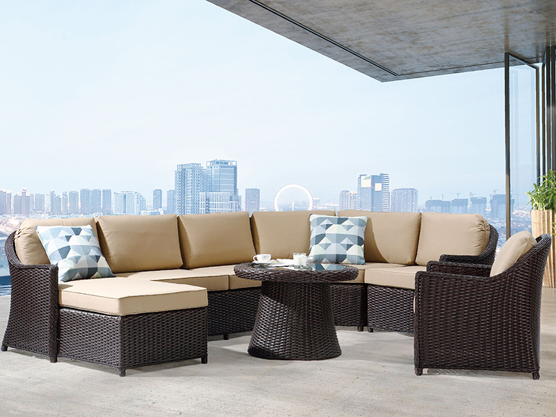 Rattan presjek sofa aluminijski okvir Vanjski namještaj YQR-1603
