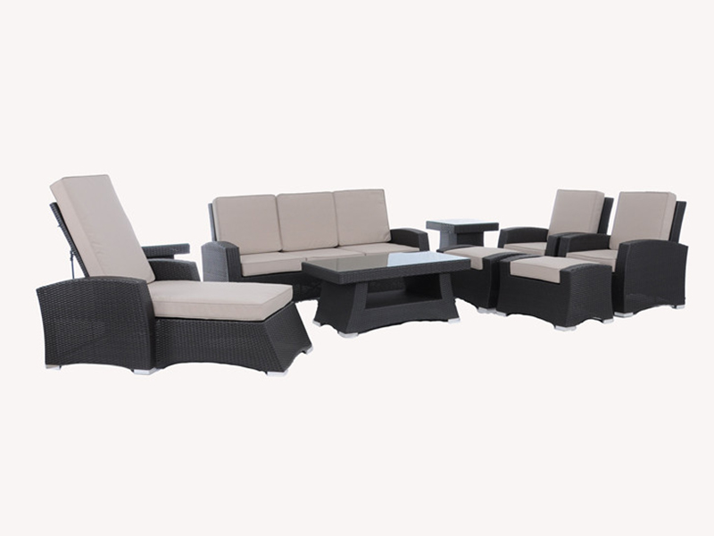 Rattan set kauča, 9pcs vanjski rattan namještaj YQR-197