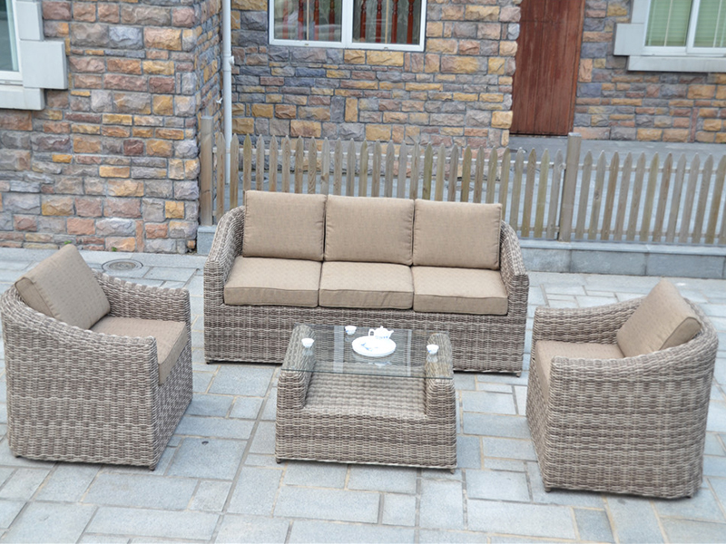 Rattan set kauča, 4pcs aluminijski kauč set yqr-418-2