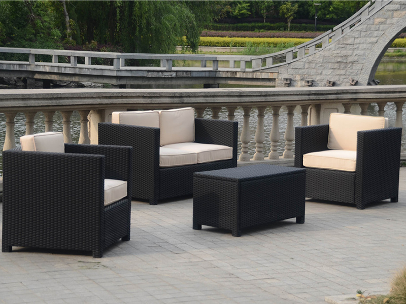 Rattan set kauča, sav KD dizajn, aluminijski okvirni vrtni namještaj YQR-457