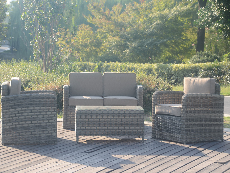 Rattan kauč set, aluminijski okvir, vanjski vrtni set yqr-469a