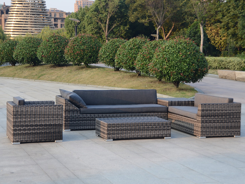 Rattan Garden Lounge SOFA SET SET, PIOT WICKER FUNTURISUS 5PCS, YQR-479